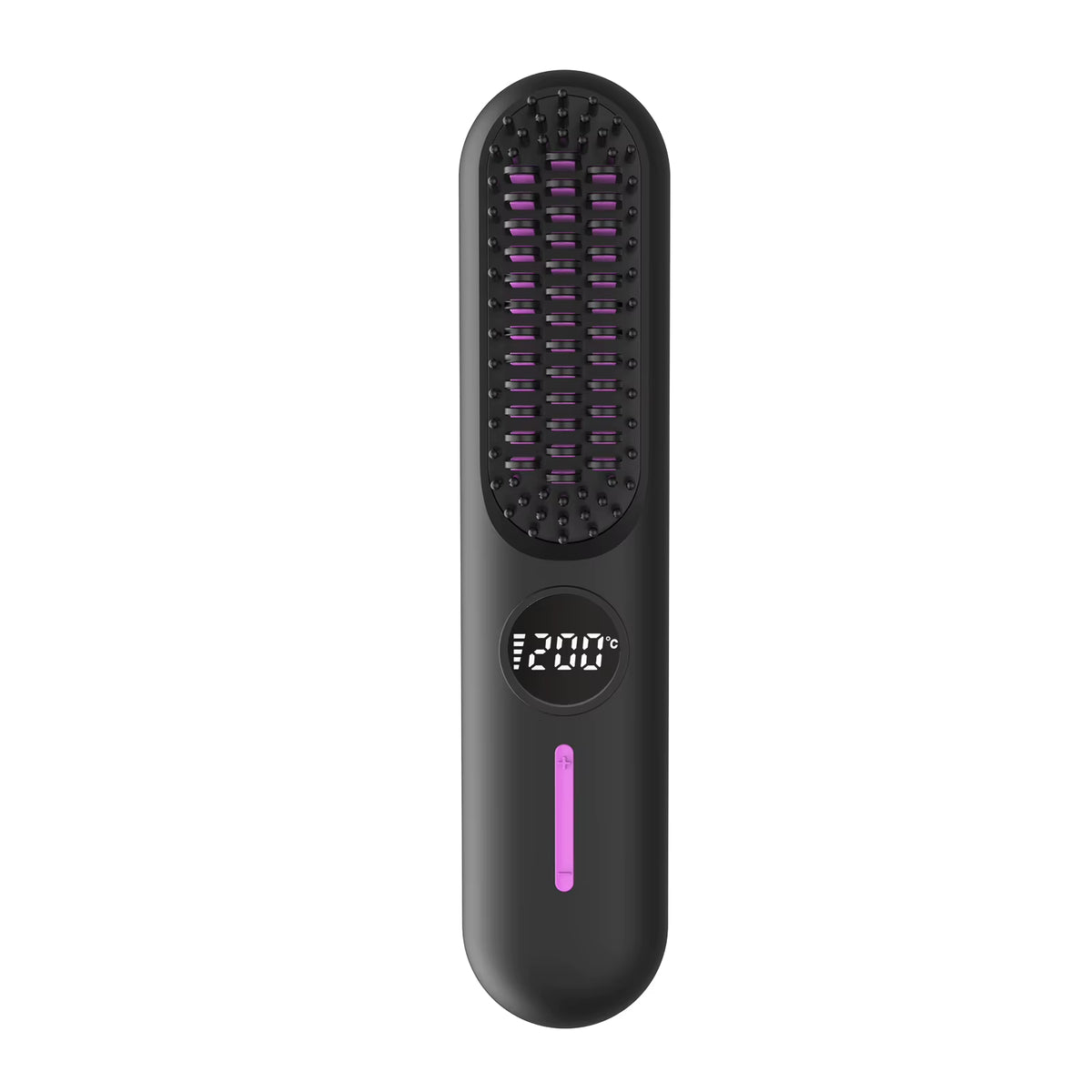 S01 Rechargeable Waterproof Mini Portable Electric Hair Straightening Brush Comb Flat Iron Stainless Steel Teeth Plastic For